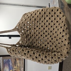 Tan Market Tote Bag Large Handmade